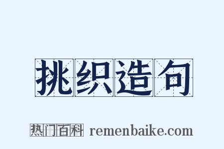 挑织造句是什么意思的图片